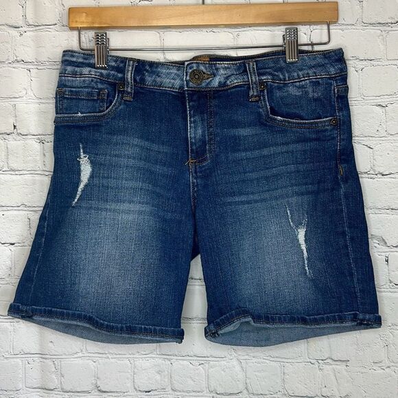 Kut from the Kloth Katy Boyfriend Short Petite Distressed Shorts size 8P - Picture 1 of 9